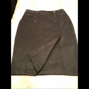 NY&C Stretch Black Skirt with side Split.